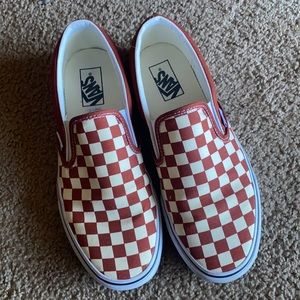Checkered Vans Slip ons